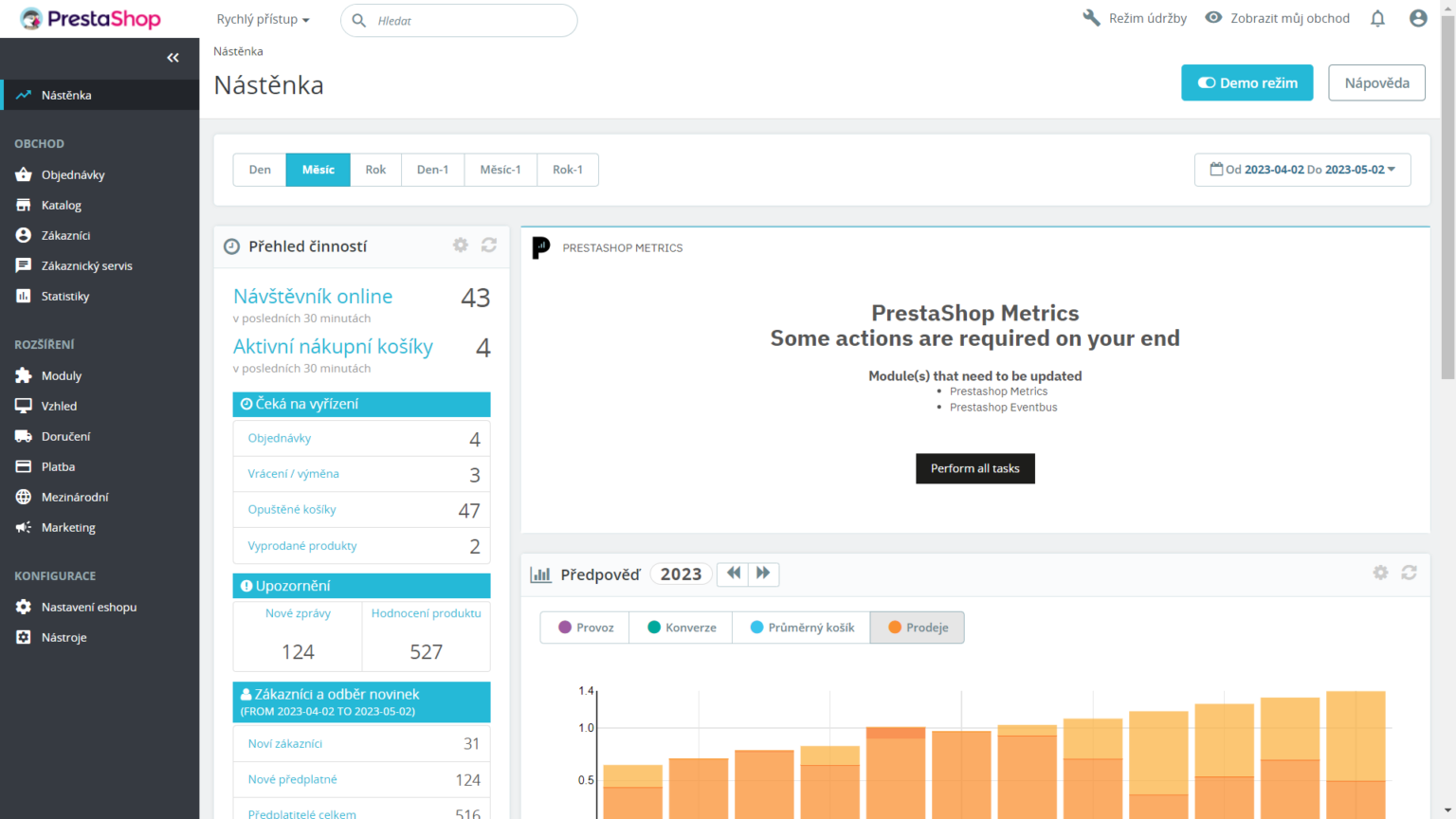 PrestaShop#2 Administrace e-shopového řešení Prestashopu 8.0
