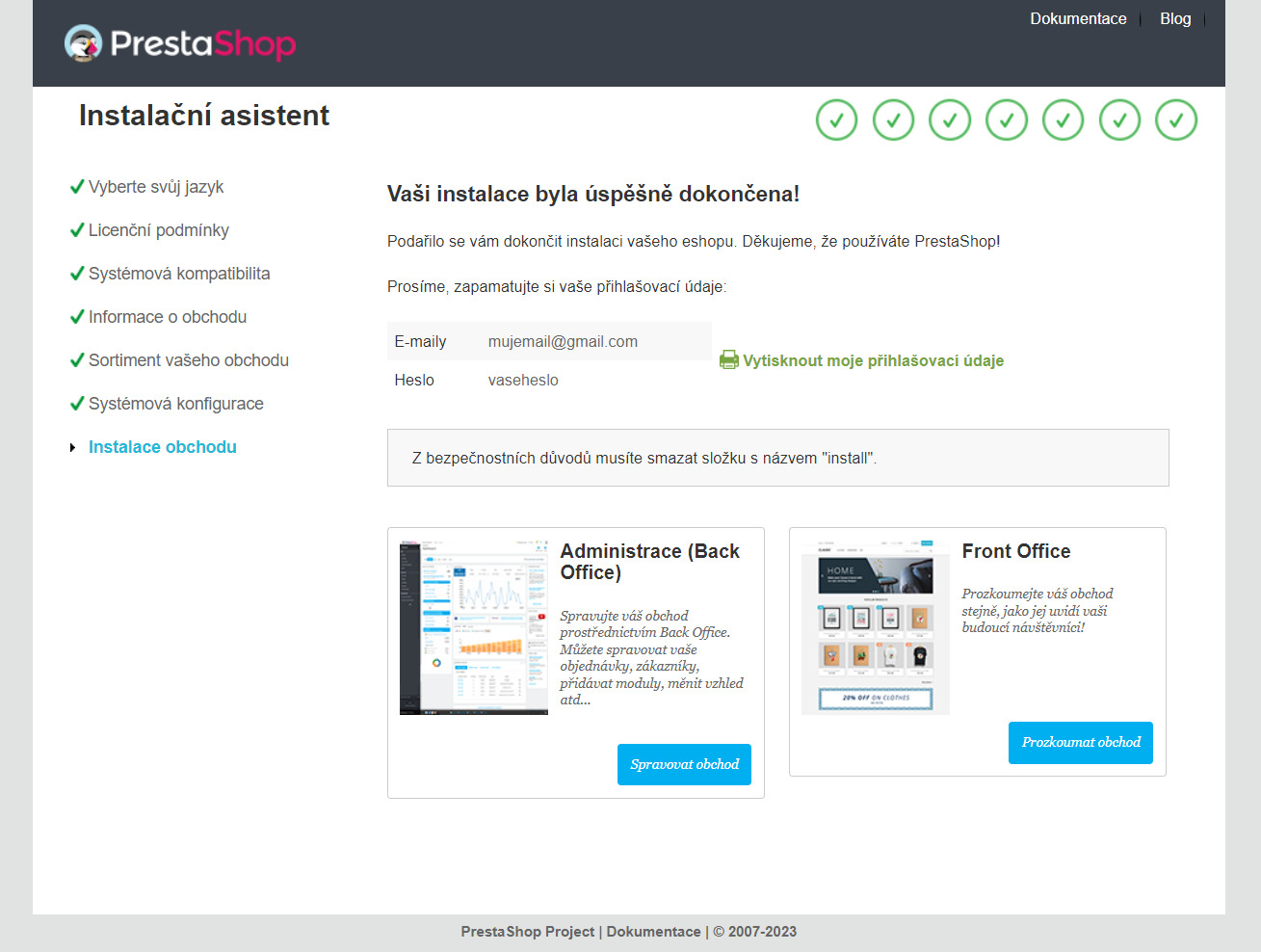 PrestaShop#1 Návod na instalaci PrestaShopu 9.0, 8.0 a 1.7.8